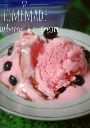 Foto resep Strawberry ice cream ekonomis