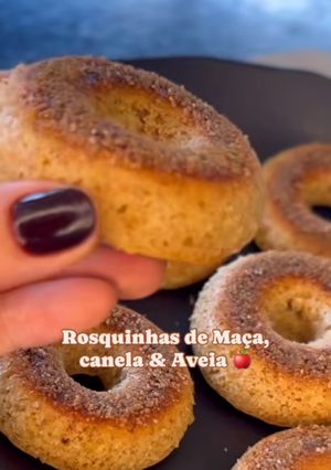 Una foto de Donas manzana y canela
