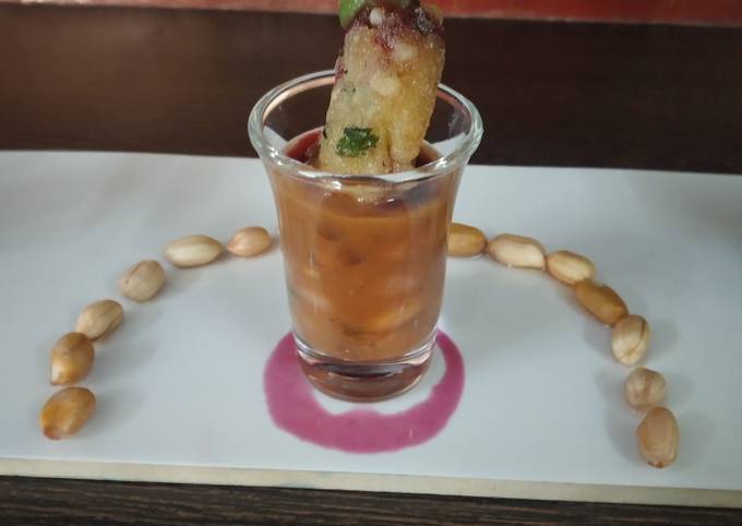 Steps to Make Gordon Ramsay Peanut usal with sweet potato sago roll