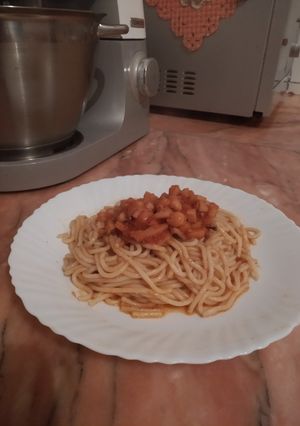 صورة لوصفة سباغيتي بالسيبيا
