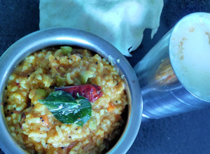 A picture of Bisi Bele Bath (No Onion No Garlic).