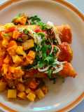 Red Enchiladas with Vegetable Picadillo