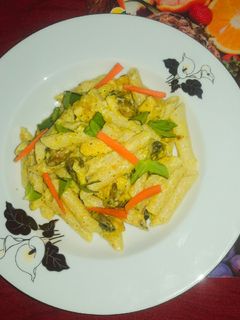 عکسی از دستور پاستا پنه مرغ و قارچ با سس آلفردو