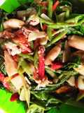 Tumis Kangkung Cumi Asin pedas