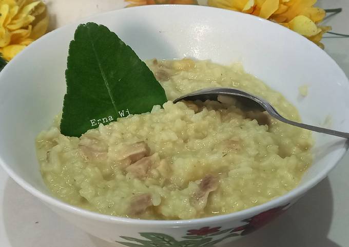 Resep Bubur Nasi Kuah Opor Ayam Mpasi 10 Bulan Oleh Cikgu Er Cookpad