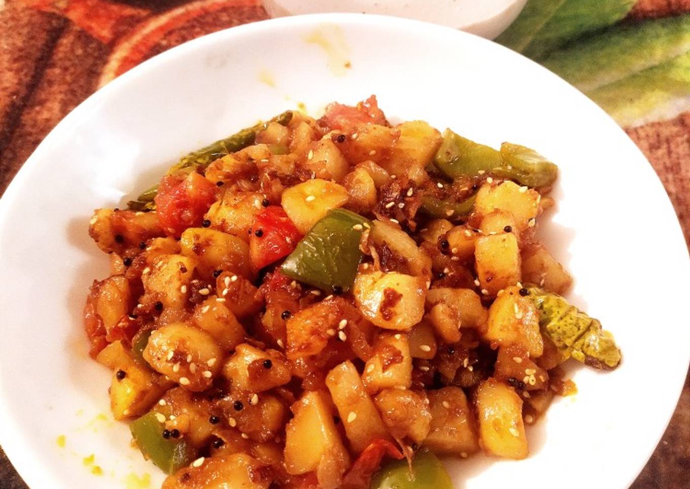 Stir Fried Aloo Mirchi