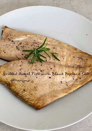 A picture of Grilled Angel Fish with Black Pepper & Salt.