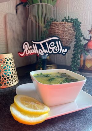 صورة لوصفة شوربة الشعيرية بالسبانخ