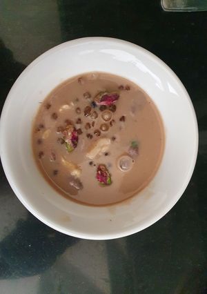 A picture of Purple yam infused Payasam.
