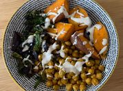 A picture of maple syrup sweet potatoes