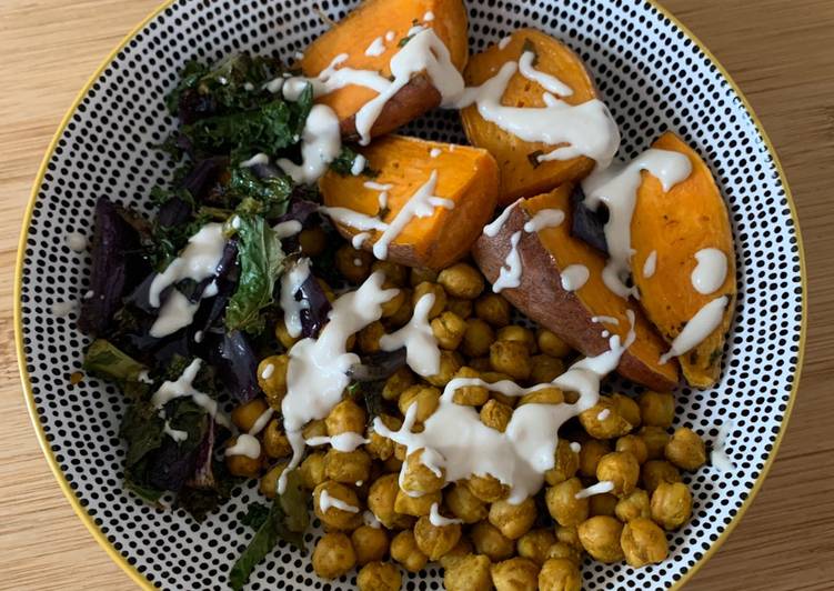 Recipe of Favorite Chickpeas &amp; Sweet Potato Buddha Bowl (vegan)