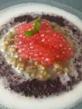 Bubur ketan hitam,kacang hijau,dan sagu mutiara