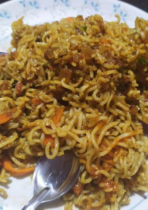 A picture of Spicy maggi.