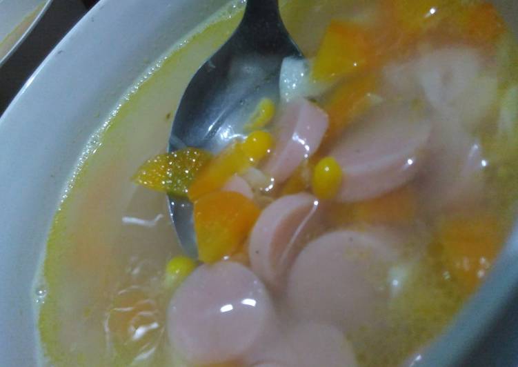 Recipe: Yummy Sup Jagung Sosis