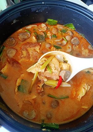 A picture of Tom Yum with Creamy Eggs (No Coconut Milk).