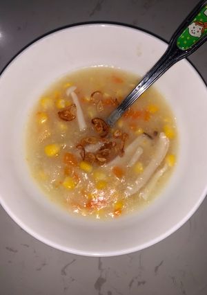 Hình của món Cháo nấm (chay).