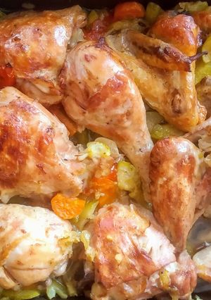 Zöldséges csirke recept fotója