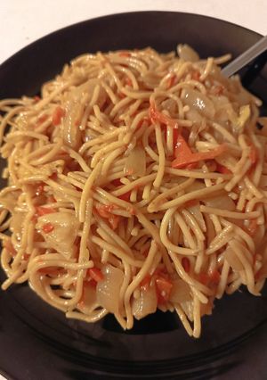 Kínai zöldséges spagetti recept fotója