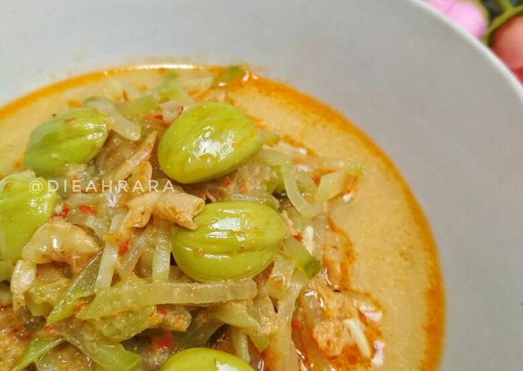 Bahan Menyiapkan Sayur Labu Siam Santan dengan Pete 😋, Lezat Sekali