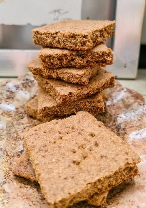 Una foto de Galletas de avena tipo honey grahams