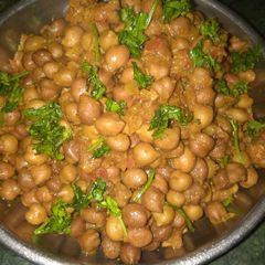 A picture of Masala chana.