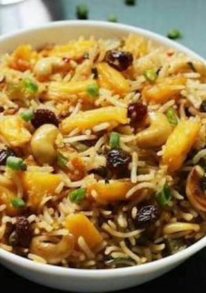 A picture of Pineapple Mint Biryani.