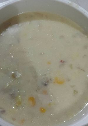 Foto resep Mpasi 12m+ cream soup ayam jagung