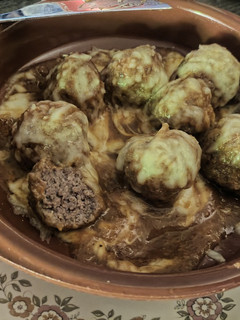 Una foto de Albóndigas de ternera en salsa con queso
