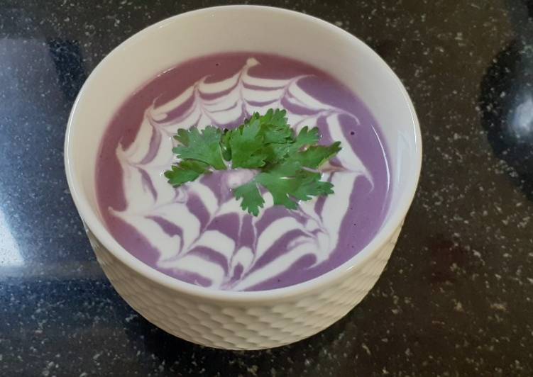 Fresh Purple cabbage soup