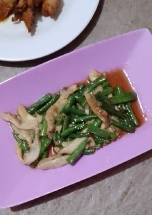 Foto resep Tumis kacang panjang dan jamur
