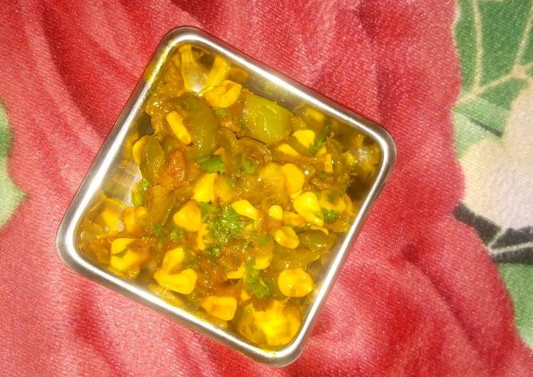 Steps to Make Homemade Corn capsicum