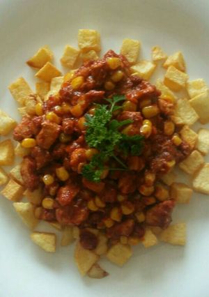 Paradicsomos kukoricás csirkemell recept fotója