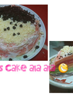 Foto resep Crepe cake rainbow