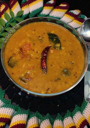 A picture of Andhra Style Tomato dal/Tomato Pappu.