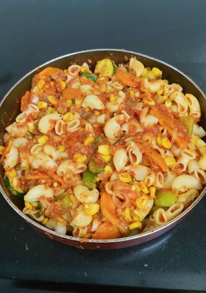 A picture of Italian veg macaroni.