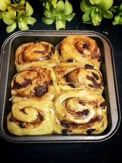 Foto resep Raisin cinnamon roll eggless NO ulen #4