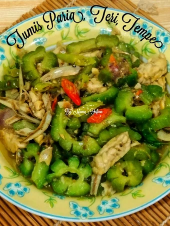 Cara Gampang Membikin Resep Tumis Paria, Teri, Tempe yang Sempurna Anti Ribet, Uenak Banget