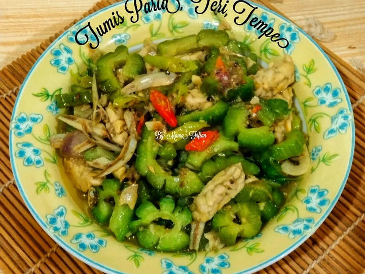 Cara Gampang Membikin Resep Tumis Paria, Teri, Tempe yang Sempurna Anti Ribet, Uenak Banget