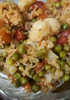A picture of Veg. Pullao.