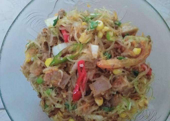 Ternyata begini lho! Cara praktis bikin Bihun goreng jagung bakso daging giling yang istimewa
