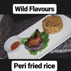 Peri sauce fried rice A picture of Peri sauce fried rice.