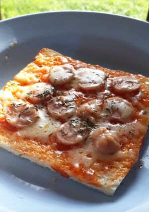 Foto resep Quickly pizza no oven (pizza roti tawar teflon)