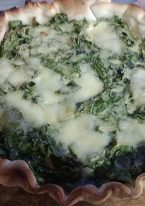 Una foto de 🙌🏻Tarta de acelga y lechuga y queso 😋