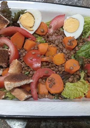 Una foto de Ensalada Multicolor de Legumbres