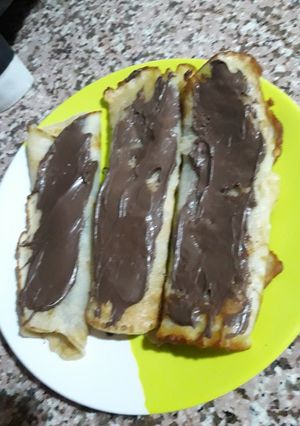 صورة لوصفة كريب بالنوتيلا 😋😋