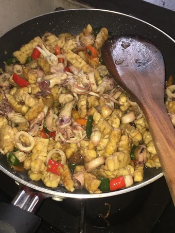 Langkah Mudah untuk Membikin Resep  Tumis tempe cumi asin yang Enak Banget, Lezat