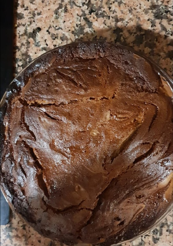 Una foto de Brownie con dulce de leche