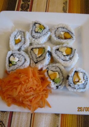 Una foto de Sushi de Frutas