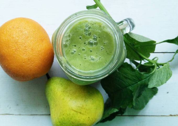 Resep Green Smoothie : Jeruk Pir Bayam yang Enak