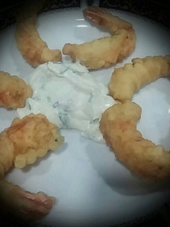 Una foto de 350. Gambas con gabardina